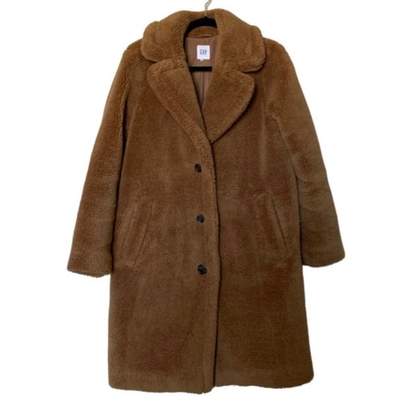 GAP Relaxed Sherpa Coat GAP Long Teddy Sherpa Coat Size XXL - Picture 2 of 3